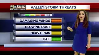 Slight chance of storms in Valley