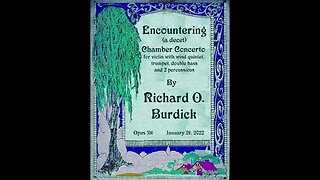 New! Chamber Concerto: SOLO VIOLIN w Wind Quintet, Trumpet, Double Bass, & Percussion by R. Burdick