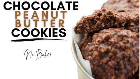 No Bake Peanut Butter Chocolate Cookies