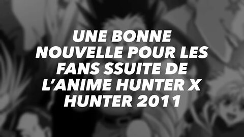 Une bonne nouvelle pour les fans suite de l’anime Hunter x Hunter 2011