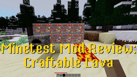 Minetest Mod Review: Craftable Lava