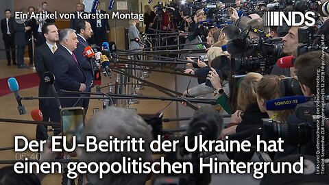 Der EU-Beitritt der Ukraine hat einen geopolitischen Hintergrund.Karsten Montag@NDS🙈