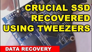 Crucial SSD recovered with tweezers