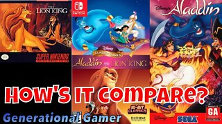 Disney's Aladdin and Lion King -16 Bit Remasters For Nintendo Switch (Live Review)