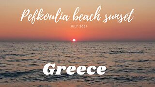 Swimming in the sunset , Pefkoulia beach, Lefkada island Greece July 2021