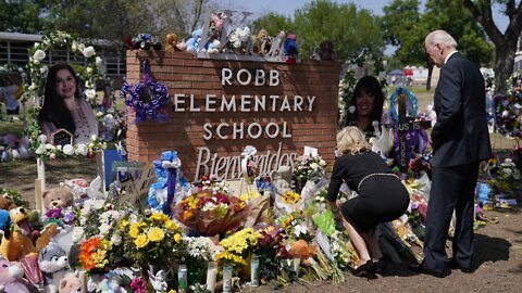 Biden Visits Memorial To Victims Of Texas School Shooting