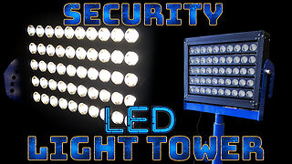 LED Security Spotlight Tower for Property Surveillance