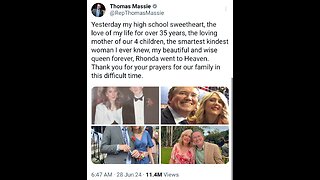 Rep Thomas Massie's Wife Of 35 Years Died Suddenly. 🥺