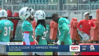 South Florida locals making first impressions at Dolphins rookie camp