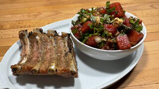 Instant Pot Ribs & Watermelon Salad