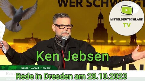 Ken Jebsen (Kayvan Soufi-Siavash) in Dresden am 28.10.2023