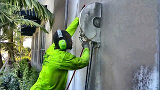 Hand Sawing Shear Wall | Concrete Cutting Miami, LLC