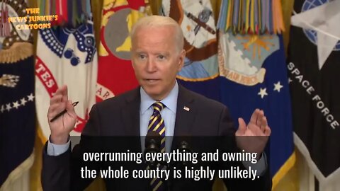 Biden: "Taliban overrunning everything and owning the whole country is highly unlikely."