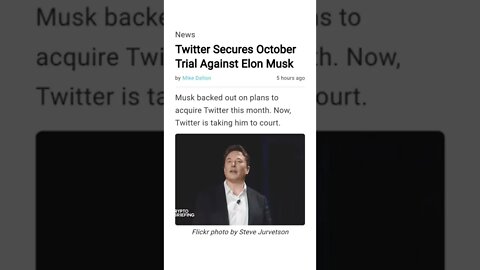 Elon Musk: Twitter Secures October Trial Against Elon Musk #cryptomash #elonmusk #AnsirAli