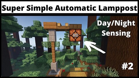 How to make Automatic Lamppost in Minecraft || Easy Day / night sensing street light