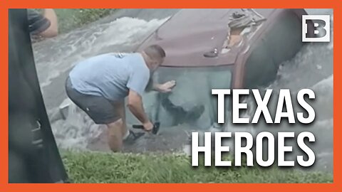 Texas Heroes: Couple Braves Flood Waters to Rescue Man in Submerged Truck