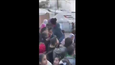 Panic Ensues After Zionists Airtrike Next to a Crowd of Children