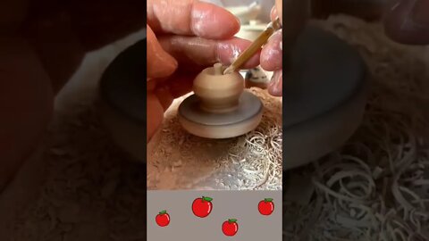 Apple ceramic making 🍎#shorts #Tiktok #ceramics #pottery