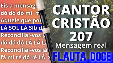 Cantor Cristão 207 - Mensagem real - Cifra melódica