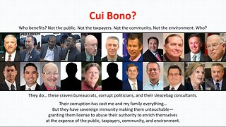 Cui Bono? Part 1 Florida DOT D7 and Pasco County unlawful misconduct and malfeasance