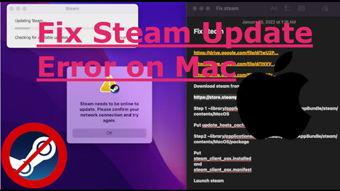 how to fix steam update error on Mac
