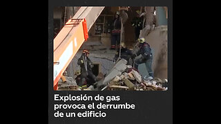 Explosión de gas provoca el derrumbe parcial de un edificio residencial