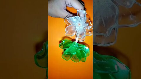 Diy Crystal Flower Making With Plastic bottle|Plastic Bottle Craft #shorts