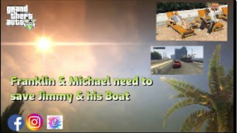 Michael & Franklin need to save Jimmy with boat from thieves GTA5 Story Mode PlayStation