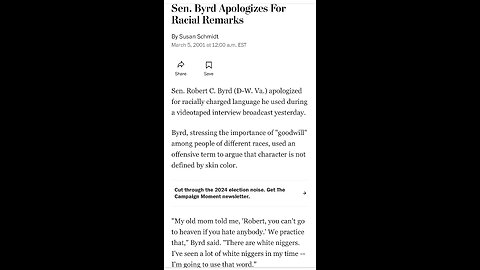 TOP 50 REASONS BLACKS SHOULD VOTE REPUBLICAN (#8) DEM. SEN. ROBERT BYRD