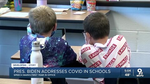 President Biden addresses COVID-19 in schools