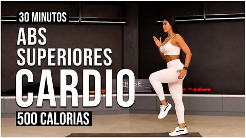 30 Min Superiores + ABS + CARDIO | Queime 500 Calorias | Em Casa | Com Peso