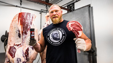 Brock Lesnar Butchers, Cuts, and Grills Massive Steaks With The Bearded Butchers!