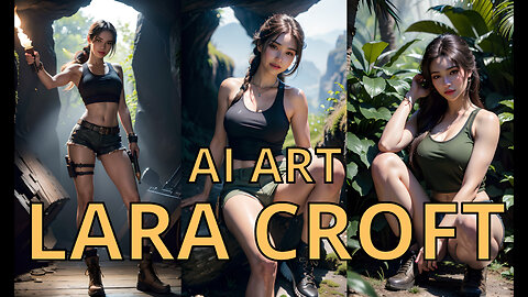 [AI Art Lookbook] Lara Croft strolling through the jungle