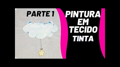 Como pintar Nuvem e Estrela Pintura Em Tecido