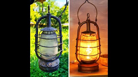 Stunning restoration of an old rusted lamp ✨