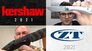 Kershaw/ZT new knives for 2021 LTK does a Zoom with Andrew (a designer) at Kershaw/ZT