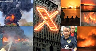 X ON FIRE*TEXAS PLANT UP IN FLAMES*FIRES ENCIRCLE BC TOWNS*6.3 QUAKE BOGOTA*DENGUE & MALARIA IN FL*