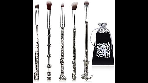 Potter Makeup Brush Set for Women with Gift Bag 5pcs Metal Magic Eye Shadow Eyeliner Blending P...