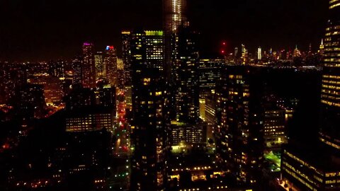 New York City Skyline at Night Screensaver Manhattan Skyline HD Aerial Landscapes Live