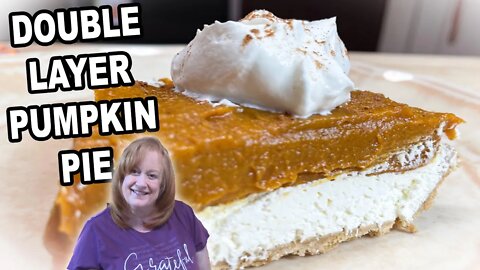 Double Layer PUMPKIN PIE | A No Bake Icebox Pie Perfect for Thanksgiving and Fall