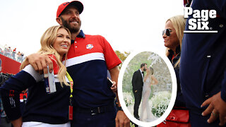 Paulina Gretzky dazzles in sheer wedding dress to marry Dustin Johnson