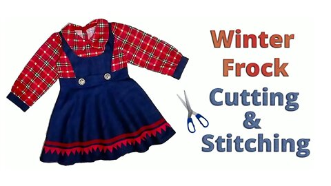 Winter Baby Frock Cutting & Stitching in Hindi/Urdu