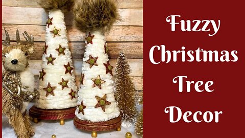Christmas Crafts: Fuzzy Christmas Tree Decor