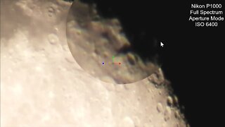 Colorful Structures on the Moon in Full Spectrum vs Normal Vision