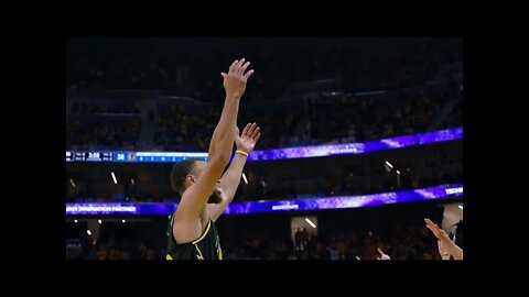 Steph Curry hypes up the crowd after the dime to Moody.'Warriors vs. Mavericks Game 5'