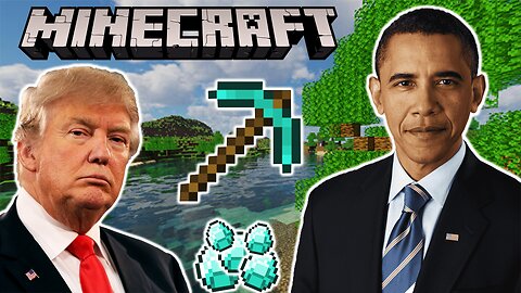 Presidents playing MINECRAFT (Obama Biden Trump) *AI voice* #meme #memes #minecraft