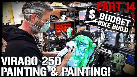 Virago 250 Build - PART 14. Painting Engine & Frame!