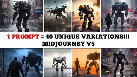 How I Created 40 Different Image Variations From a SINGLE PROMPT - Midjourney V5