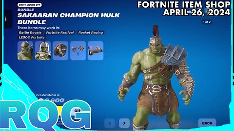 “NEW” THOR RAGNAROK SKINS ARE HERE! FORTNITE ITEM SHOP (April 26, 2024)