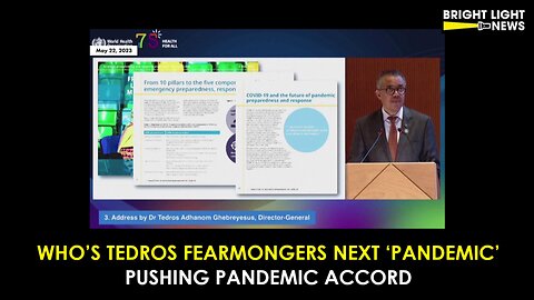 WHO's Tedros Fearmongers Next 'Pandemic', Pushing Pandemic Accord